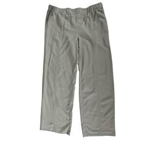 Pure‎ Jill Pants Sz Medium (34x30) Beige Straight Leg Front Seams Tencel Lyocell